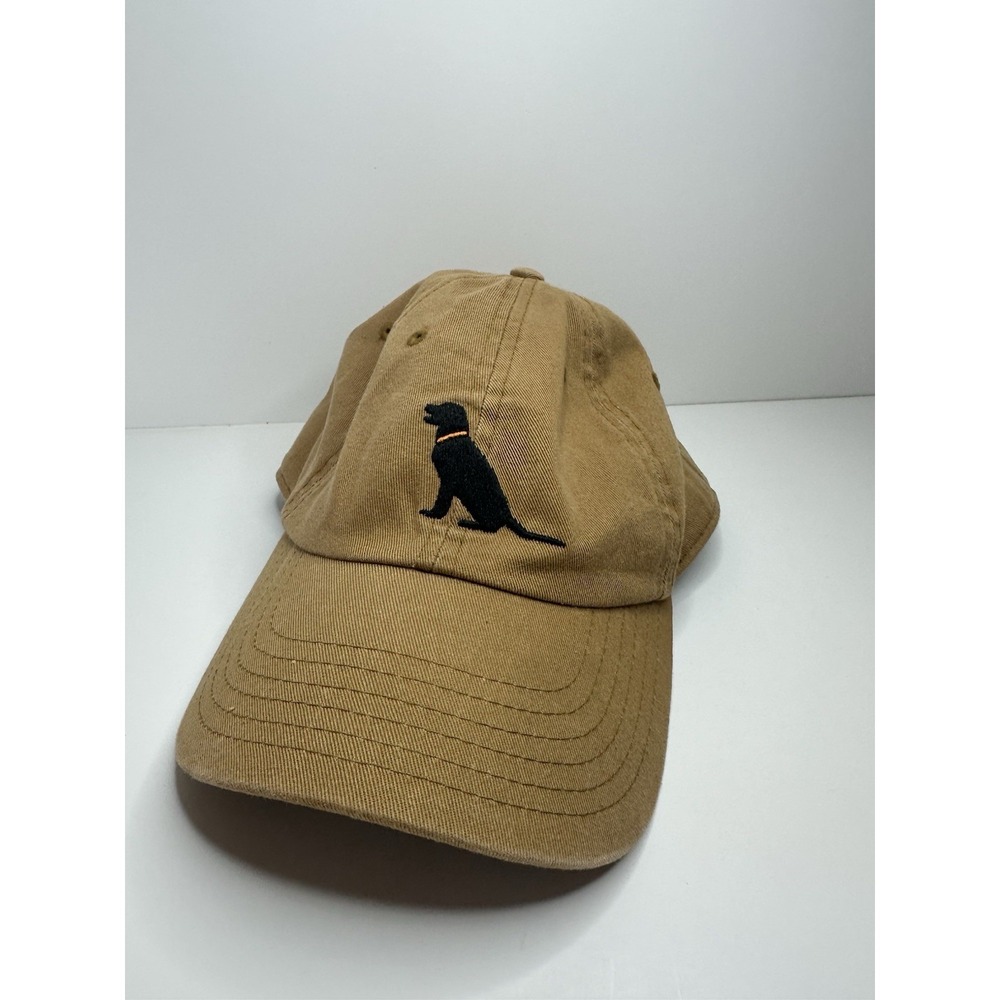 Orvis Hat Cap Strap back Tan Black Dog sitting Prep Netplus Casual